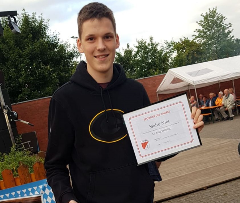 SV Nortmoor e.V. Malte Niet wird Sportler des Jahres 2019